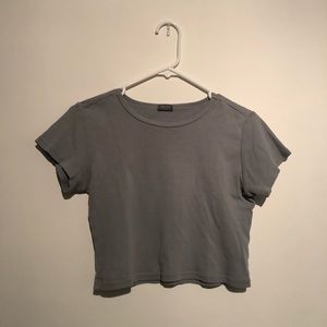 brandy melville green/grey/olive baby tee